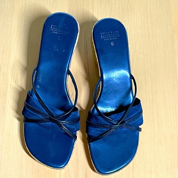 ITALIAN LEATHER SANDALS SHOES - Picture 1 of 3